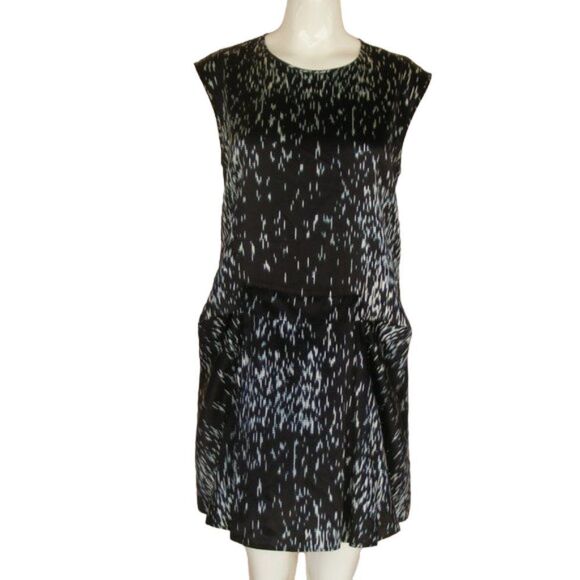 THEORY Mini Dress, 4, Black, Shadrin Block, Silk, Pockets, Sleeveless, - Picture 7 of 10